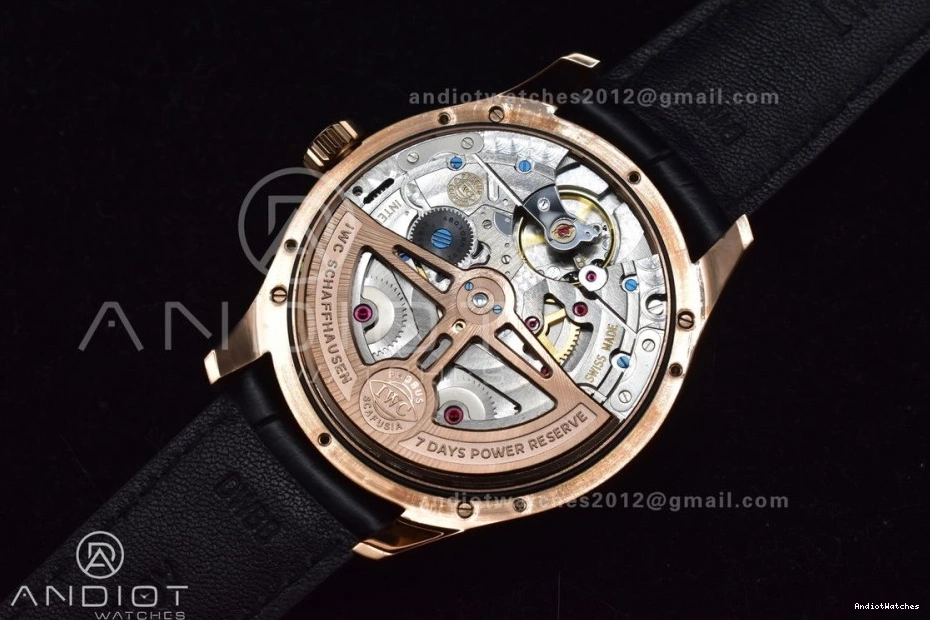 Best Perpetual RG Edition Strap Dial BestValue White Clone Calendar Black on APSF 1:1 Portugieser 1018 5033 A52610 Leather 0427